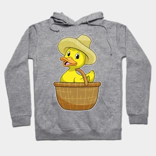 Duck as Farmer with Basket Hoodie